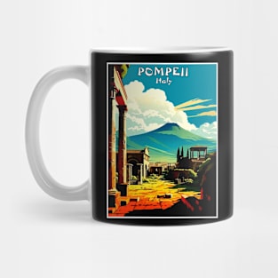 Pompeii Italy Travel and Tourism Advertising Print Mug